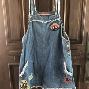 Jean overall dress
